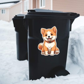 Extra Large 460mm 'Akita Inu' Permanent Sticker Decal for Cars/Windows/Bins/Walls (DW00099539)