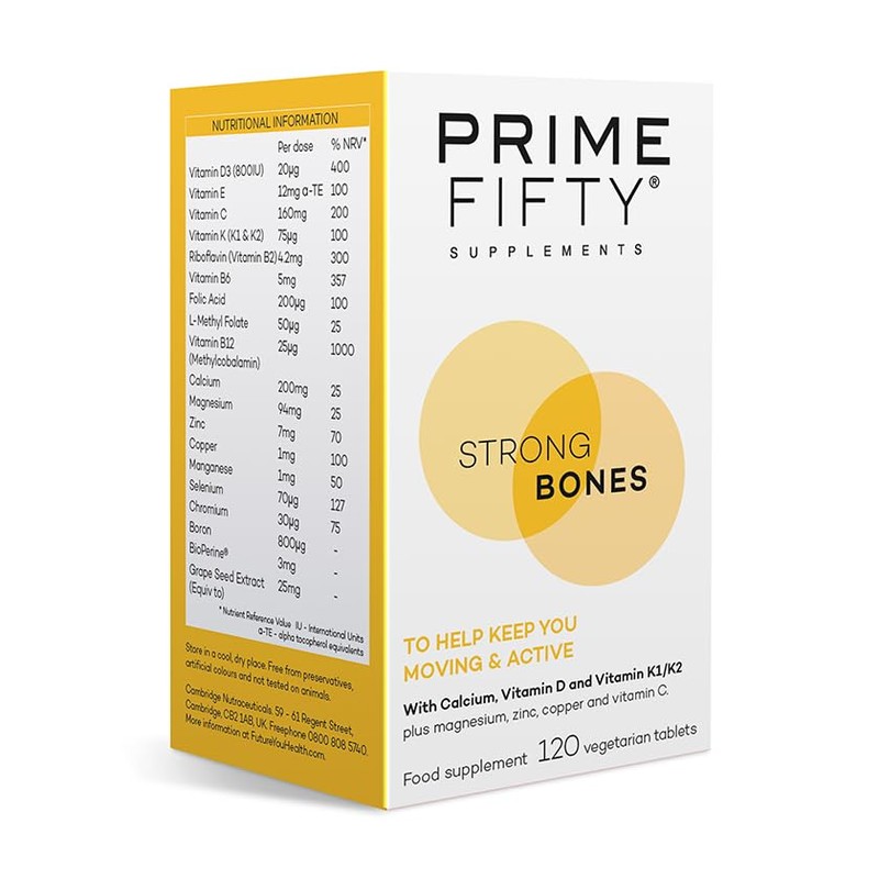 Strong Bones Supplements – 120 Multivitamin Tablets with Calcium, Magnesium,