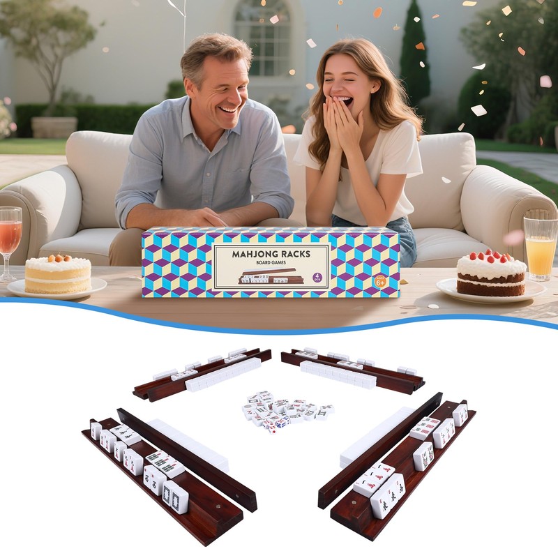 Offelec Upgraded Magnetic Mahjong Racks, 4 pcs American Mahjong Racks