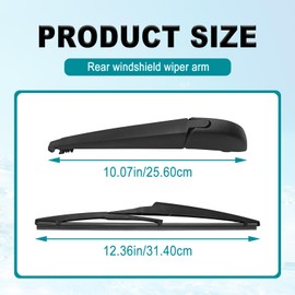 Dunviku Rear Windshield Wiper Blade and Arm Assembly Compatible with Toyota RAV4 2013-2018 Highlander 2020-2021 Compass 2017-2019 Includes Cover OEM Part Numbers 85241-0R030 85242-42040