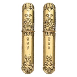 PATIKIL Wooden Sewing Needle Storage Holder, 3 Pcs Portable Embroidery Needle Pin Toothpick Storage Tube Case Box for Hand Craft Knitting, Dark Brown Style 18