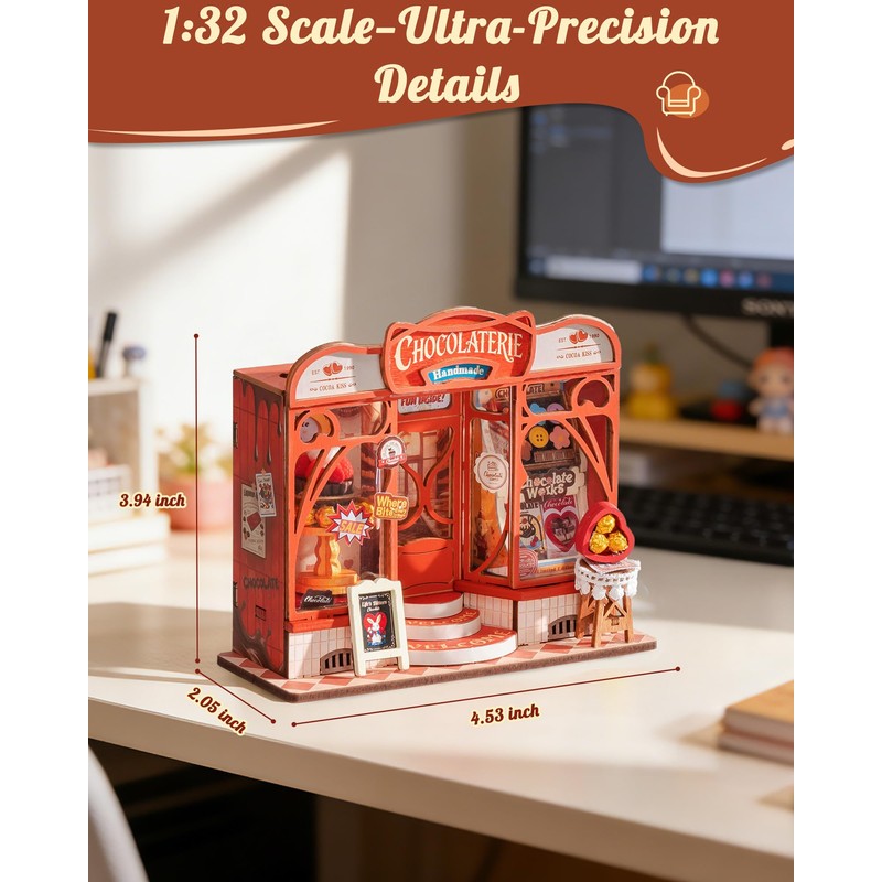 Rolife Chocolate Shop DIY Miniature House Kit