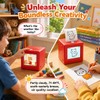 Gaguusu AI Mini Thermal Sticker Printer with Screen, Voice-to-Image for