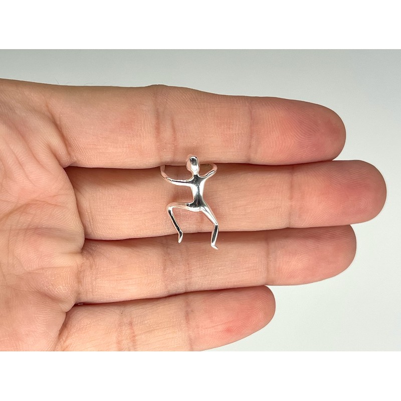 Ear Cuff Climbing Human - 925 Sterling Silver Climber Clip