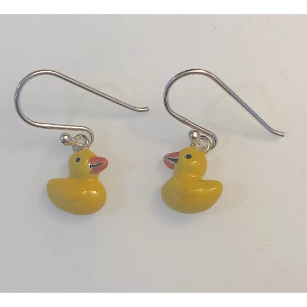 WTS STERLING SILVER YELLOW DUCK EARRING - WILD THINGS
