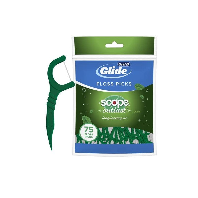 Glide Floss Picks 75 Count Scope Outlast Bag (6 Pieces)