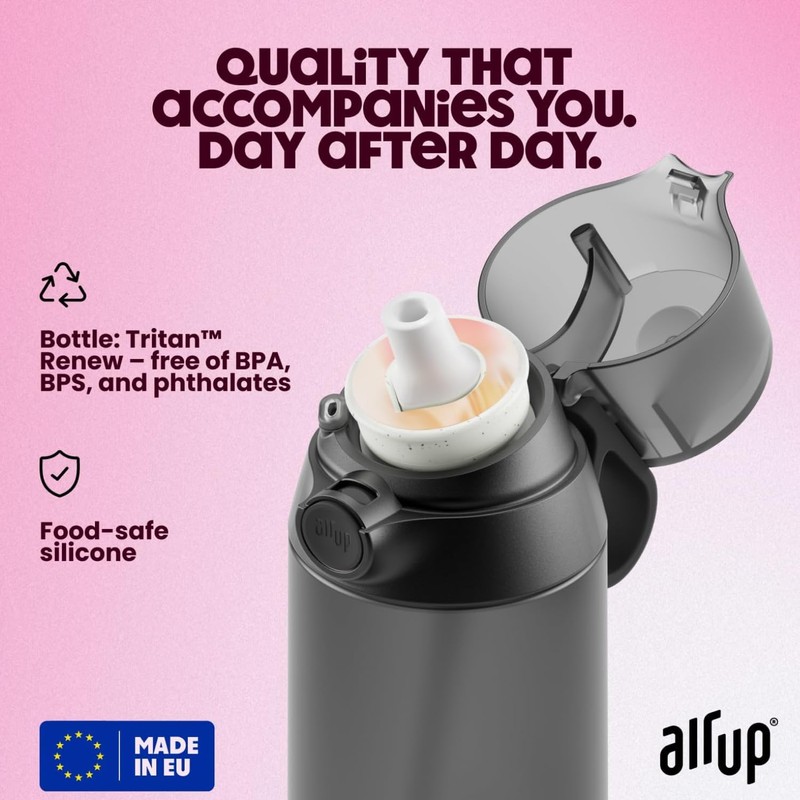 AIR UP® water bottle Click Midnight Black original starter set