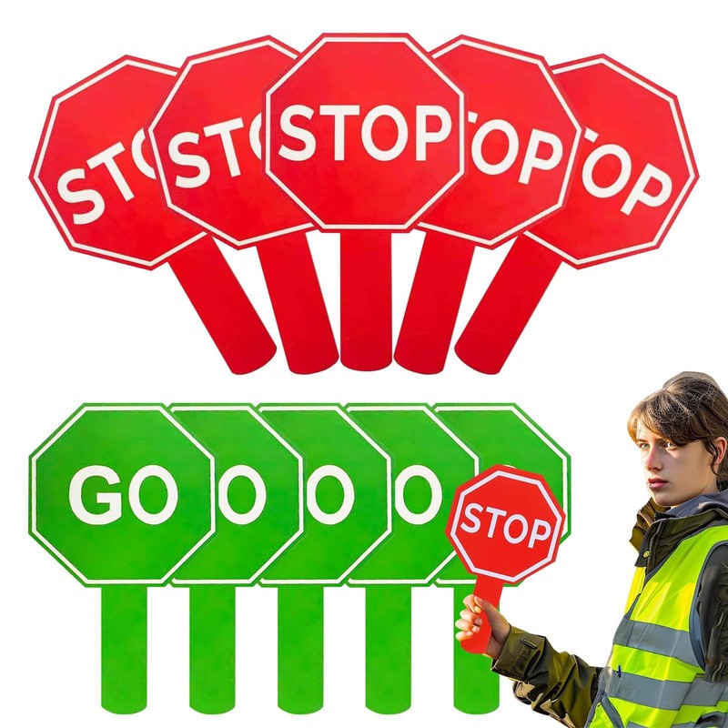 Handheld Stop Sign | Guard Stop Signs | Waterproof Double-Sided