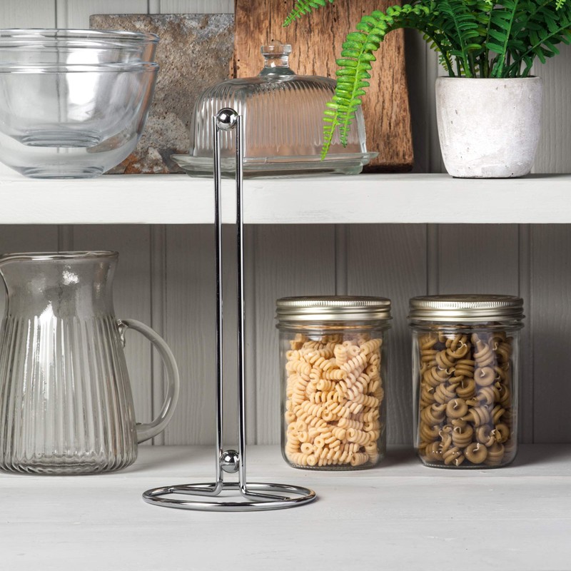 Kilo Classic Chrome Paper Towel Stand/Holder-34cm, One Size