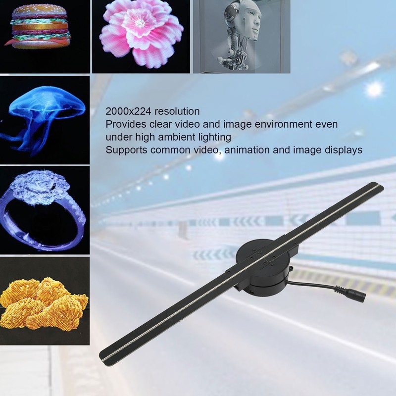 3D Hologram Fan 16.5in 2000x224 WiFi 3D Projector with 224