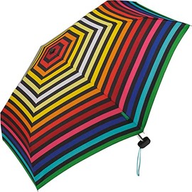 Benetton Umbrella Multistripe Rainbow Pocket Umbrella Ultra Mini Flat, Pocket umbrella ultra mini flat