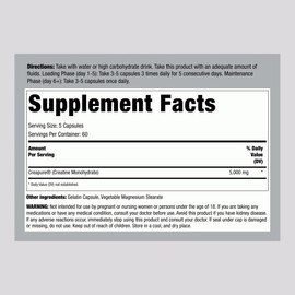 Fitness Labs German Creatine Monohydrate | 1000mg | 300 Capsules | Supplement for Women and Men | Non-GMO, Gluten Free