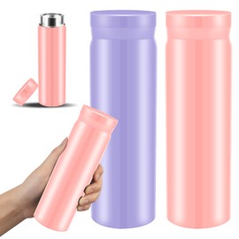 2 Pack Small Stainless Steel Water Bottle - 10oz Portable Insulated Water Bottle, Leak Proof Metal Water Bottle, Anti-slip Bottom, BPA-Free Double Wall Vacuum water bottle 2 pack for Coffee Juice