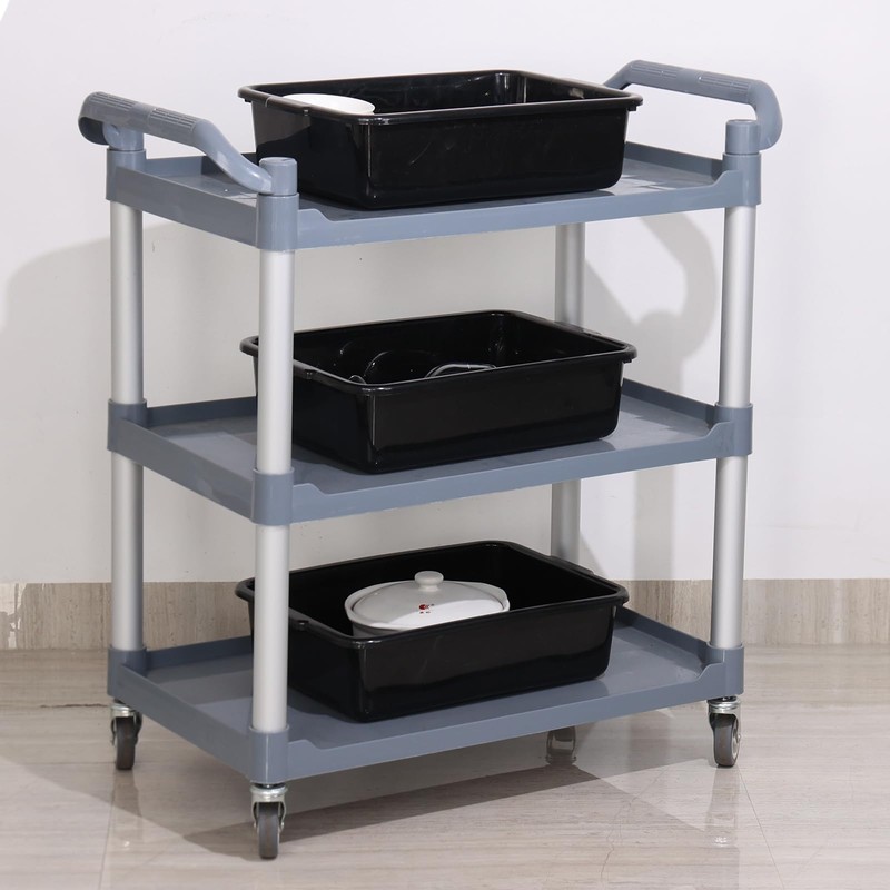 Leendines 12-pack 13 L Restaurant Dish Tub Basin, Plastic Bus