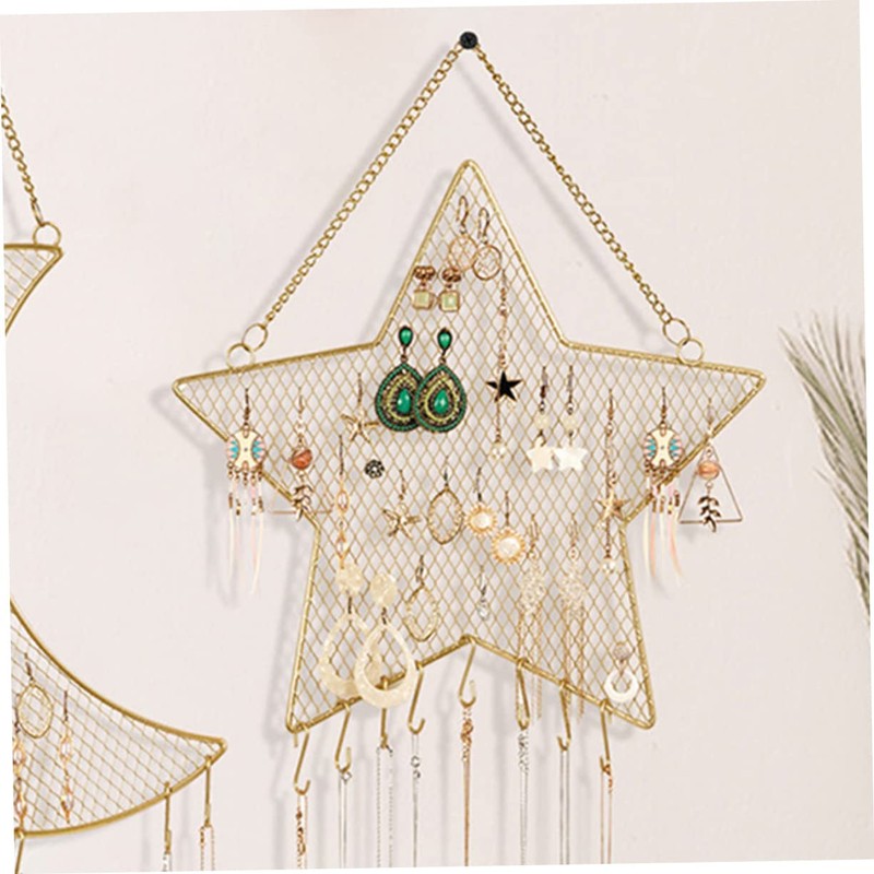 Ipetboom Cozy Home Decor Iron Earring Organizer Wall Hanging Jewelry
