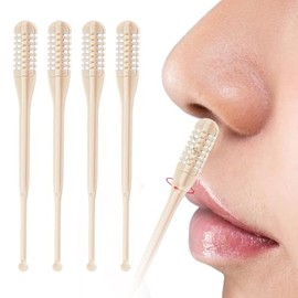 Nasal Hair Cutter, 2025 New Double-Sided Nose Hair Trimmer with Ear Picker, 360° Rotating Nose Hair Removal Tool, Suitable for Men and Women (4 Pcs)