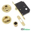 Sliding Door Bathroom Mortice Lock - Polished Brass Lacquered