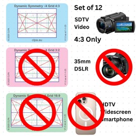 CLPA Video 4:3 Photographic Viewfinder Set: All viewfinders in 4:3 Aspect Ratio only for Art, Photography, & Video