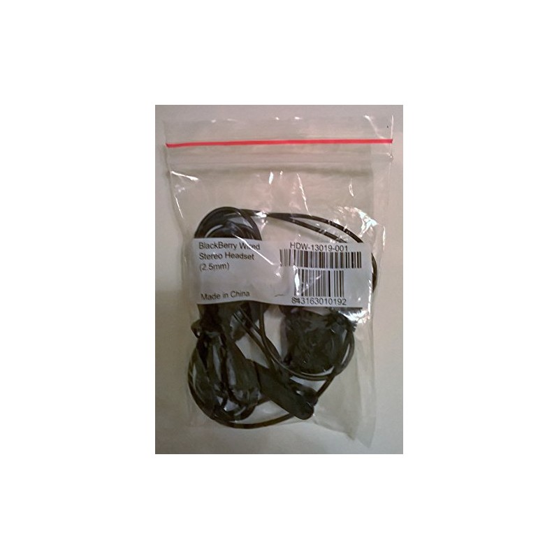 BlackBerry Wired Stereo headset, 3.5mm, Black