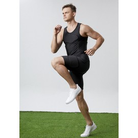 STONEKISS Men’s Padded Shorts Compression Protective Underwear Hip Butt Pad Short for Basketball Football Soccer Hockey Rugby Parkour Paintball Snowboard Ski Volleyball Training Shorts Size M Black