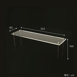 Cube Box α J-STAGE J Stage Hinadan Acrylic Stand, Transparent, W12.6 x D3.1 x H3.9 inches (320 x 80 x 100 mm)