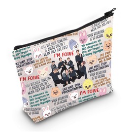 K-Pop SKZ Makeup Bag SKZ Gifts SKZ Merchandise K-Pop SKZ Zipper Bag (I'm foive UK)