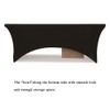 Waysle 8ft Black Fitted Spandex Tablecloths Rectangular Wedding Party Banquet