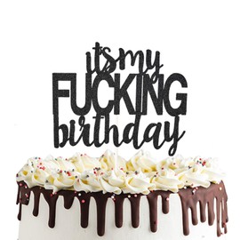 Decoración divertida para tarta de cumpleaños con texto en inglés «It's My Birthday»