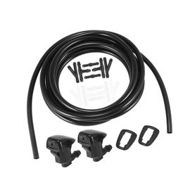 A ABSOPRO Windscreen Washer Hose Kit Windscreen Washer Hose Repair Kit with Hose Connector Black Item Replacement Pack of 15