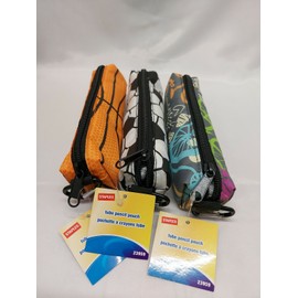 Staples Tube Pencil Pouch Basketball, Soccer or Let's Go Bike (Lot of 2)