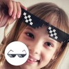 4 Stück Premium-Qualität Thug Life Pixel Mosaik Sonnenbrille,Pixelated Sonnenbrille,Unisex MLG