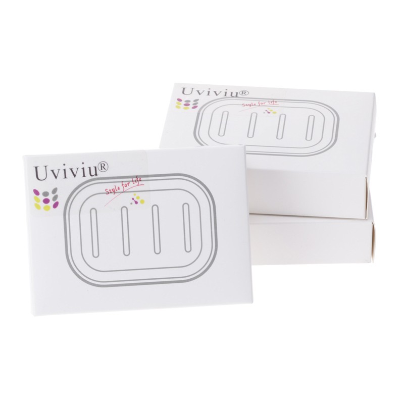 UVIVIU Plastic Soap Dish, Container, Keeps Soap Dry,Easy Cleaning,Drain,White