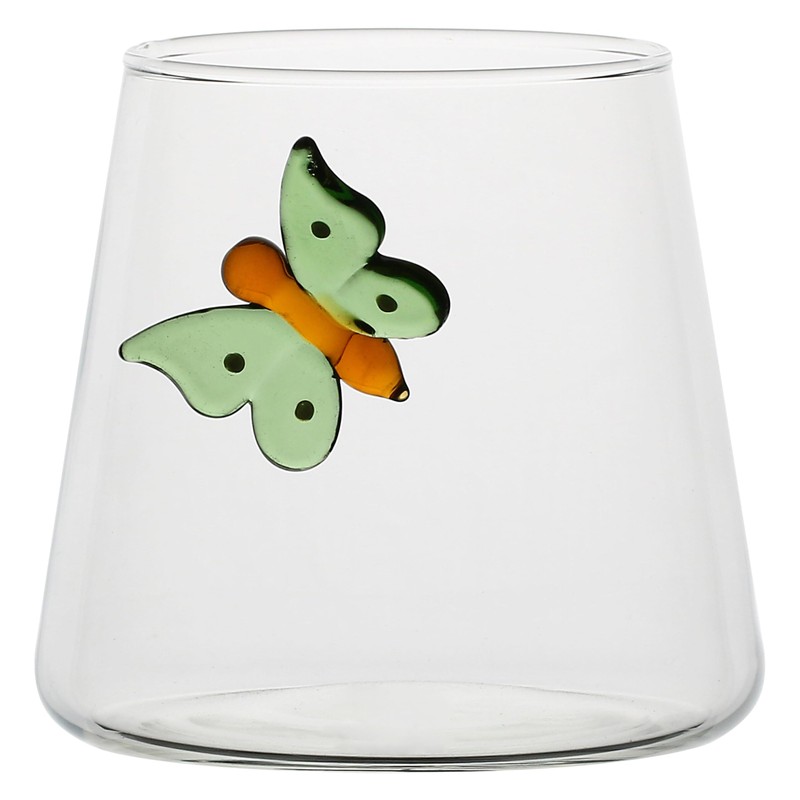 THUN Set 2 Bicchieri Bibita Incanto di Primavera, Borosilicato, 400