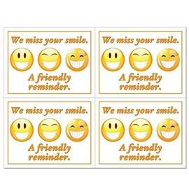 Laser Reminder Postcards, Dental Appointment Reminder Postcards. 4 Cards Perforated for Tear-Off at 4.25" x 5.5" on an 8.5" x 11" Sheet of 8 Pt Card Stock. (500)