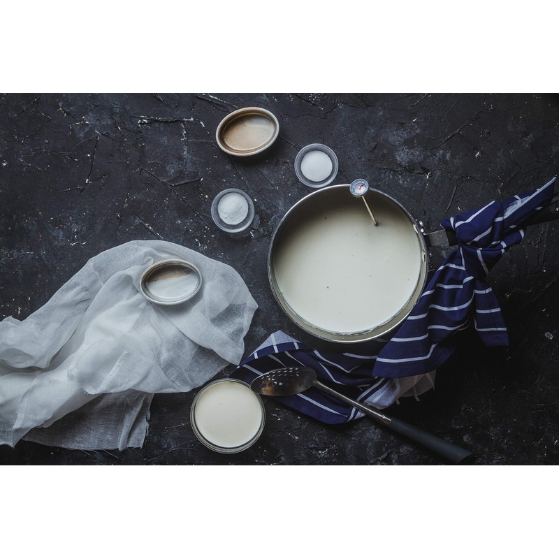 KitchenCraft Home Made Cheese Making Set, 4 Piece, Brown