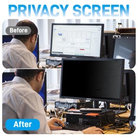 RVAPU Monitor Anti-glare & Privacy Filters 20 Inch Computer Screen Filter for 16:9 Widescreen Removable Anti Scratch Eye Protection Anti Glare Blue Light Screen Protector Film (21.5 inch (16:9))