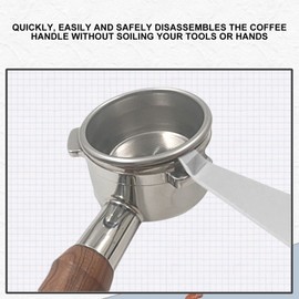 ZPSHYD Coffee Tamper Basket Remover, Stainless Steel Coffee Handle Basket Remover with Hanging Hole, Narrow Head for Easy Removal, Hygienic Use, Practical Barista Tool