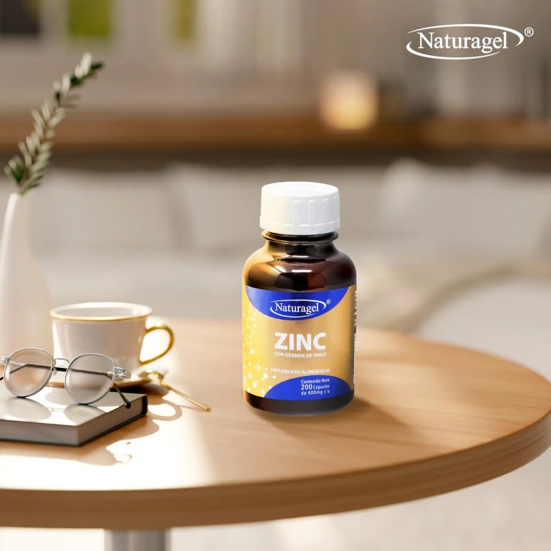 Zinc Con Germen De Trigo 200 Cpsulas Naturagel Sin Sabor