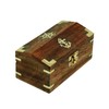 NKlaus Mango Wood / Brass Treasure Chest 14.5 x 7.5