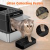 URPOWER Stainless Steel Cat Litter Box with Lid Extra Large