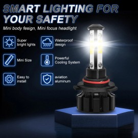 SHENKENUO For Toyota 4Runner 2010-2020 LED Headlights High/Low Beam Fog Light Bulbs 6pcs