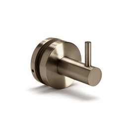 FHC PRH1BBRZ Peg Robe/Towel Hook for 3/8" and 1/2" Glass - Brushed Bronze