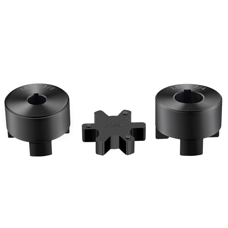 1/2" to 3/4" L075 Flexible 3-Piece L-Jaw Coupling Coupler Set