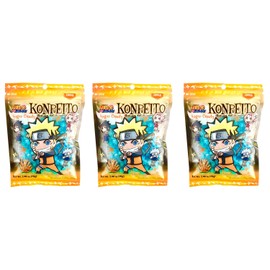 Naruto Shippudem Konpeito Japanese Sugar Candy 2.46oz /70g (Cider, 3 Packs)