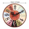 Akozon 5 1 4 Inch Clocks, Style Round Antique MDF