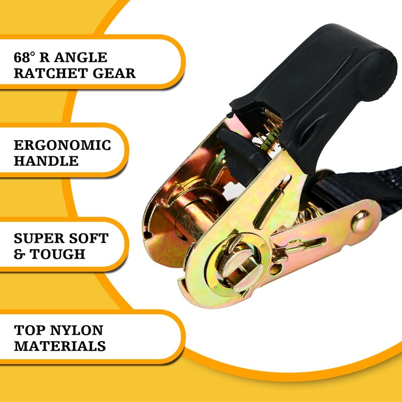 Endless Ratchet Tie Down Straps 2 Pack 1 Inch x