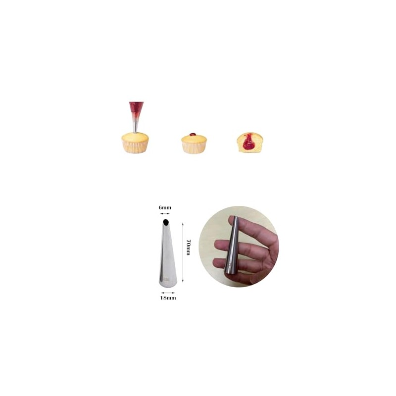 #230 Bismarck Piping Tip – Specialty Filling Tip for Donuts,