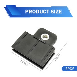 Titgoes 2 PCS Door Glass Channel Retainer Clip, 1.73" x 1.57" x 0.51" Waterproof Window Lifter Bracket Buckle, Perfect Fit Glass Regulator Holde, Universal for Most Cars Trucks (Black)