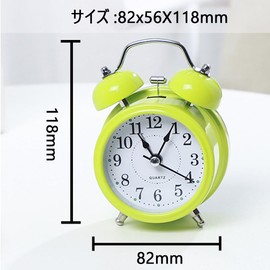 Alarm Clock, Loud Volume, Table Clock, Twin Bell, Continuous Second Hand, Stylish, Vibrating Function, No Ticking Sound, Visible Even at Night, For Bedroom and Accessories (Pink)