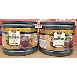 Beaumont Coffee 100% Colombian Ground Med-Dark Coffee Deep Rich Flavor (2 Jars)